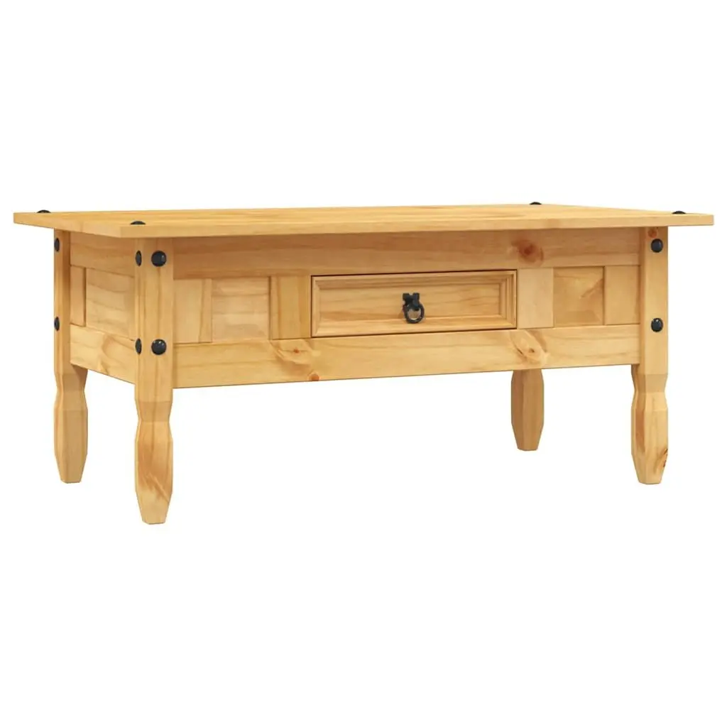 Coffee Table Mexican Corona Style Solid Pine Brown Living Room Accent Furniture