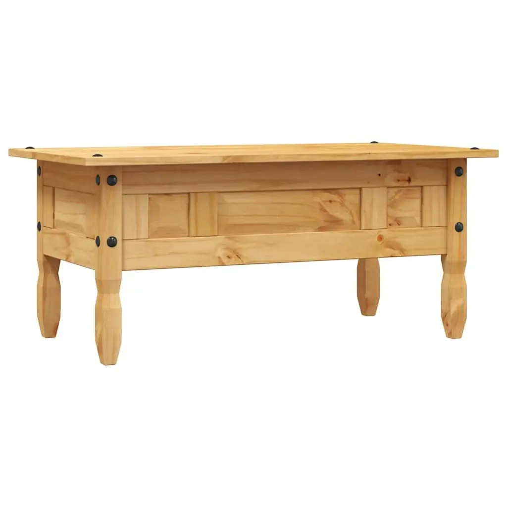 Coffee Table Mexican Corona Style Solid Pine Brown Living Room Accent Furniture