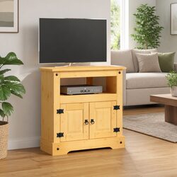 Mexican Pine Console Table in Corona Style - Brown