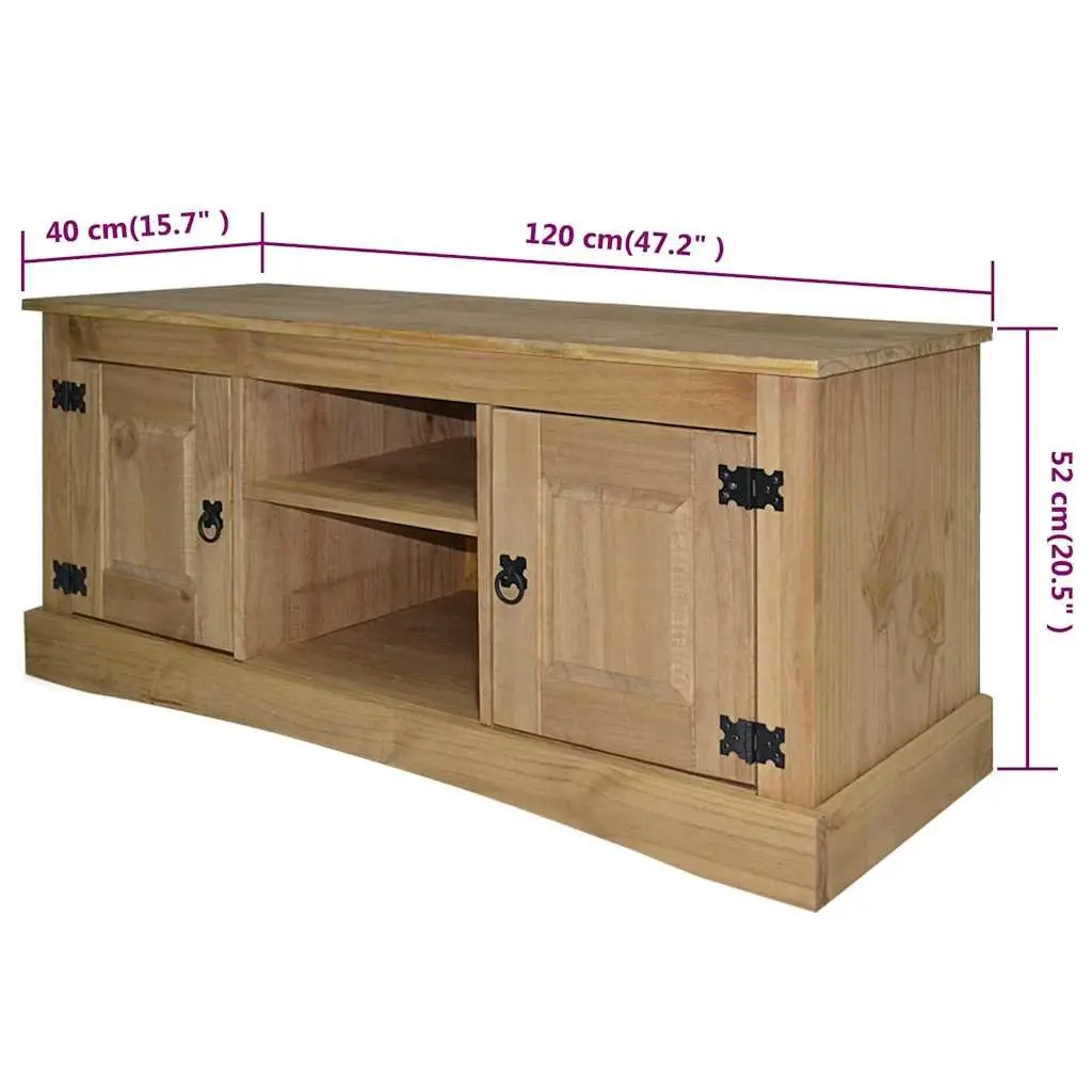Brown Wooden TV Cabinet for Living Room Storage