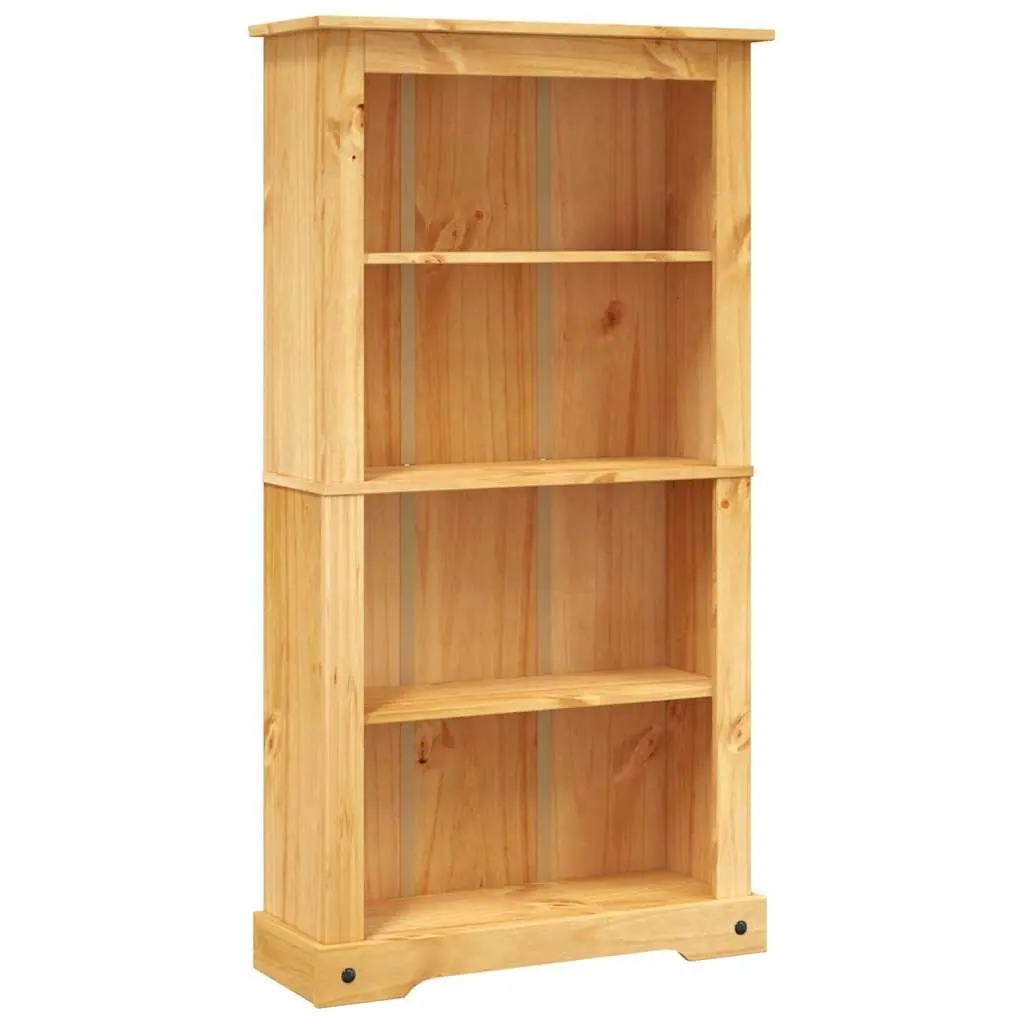 4-Tier Bookcase Brown Wooden Storage Unit Shelving Display 80 x 29 x 150 cm