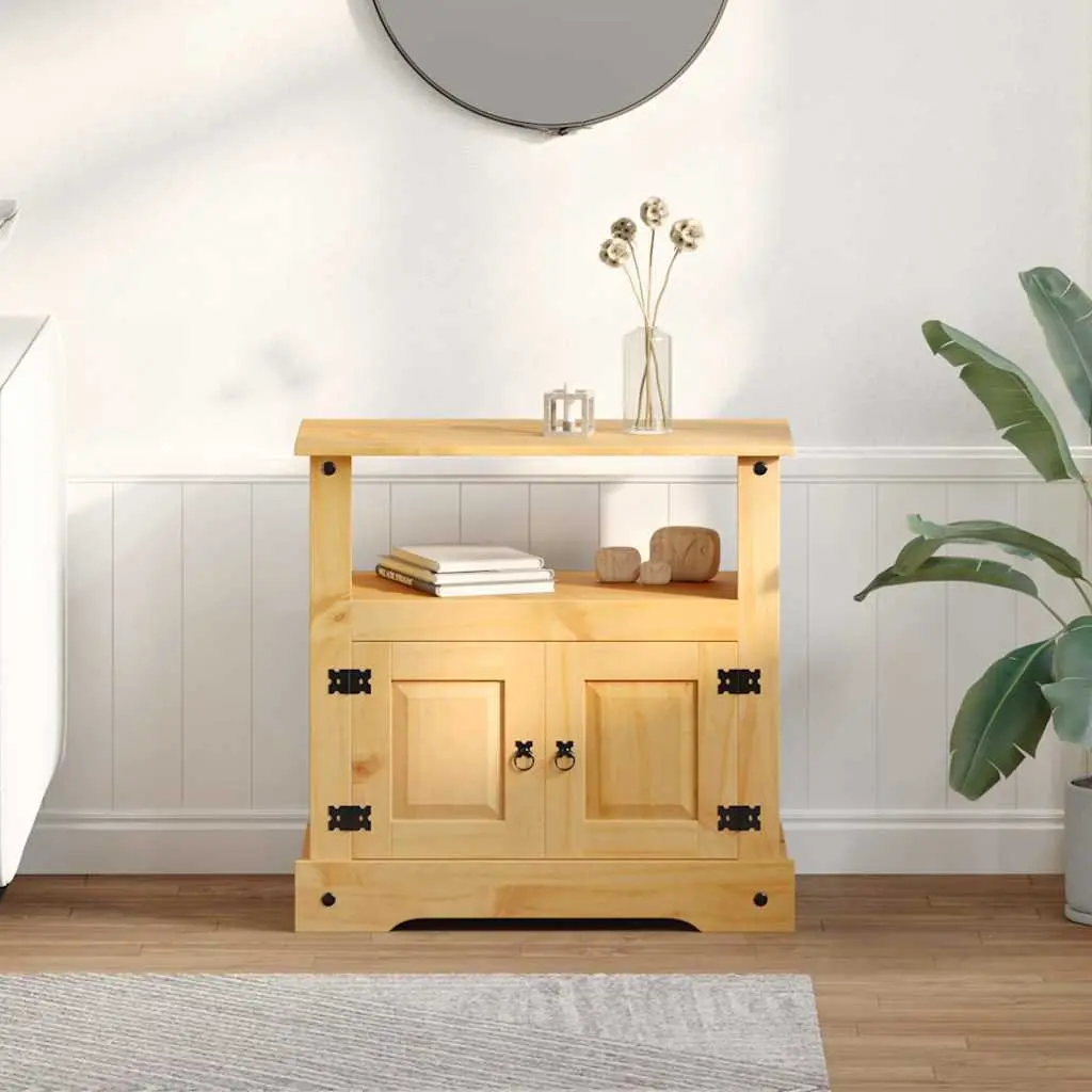 TV Cabinet Brown Rustic Living Room Entertainment Unit Storage Shelf
