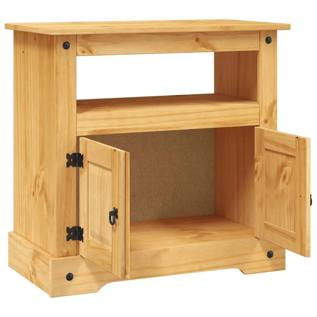 TV Cabinet Brown Rustic Living Room Entertainment Unit Storage Shelf