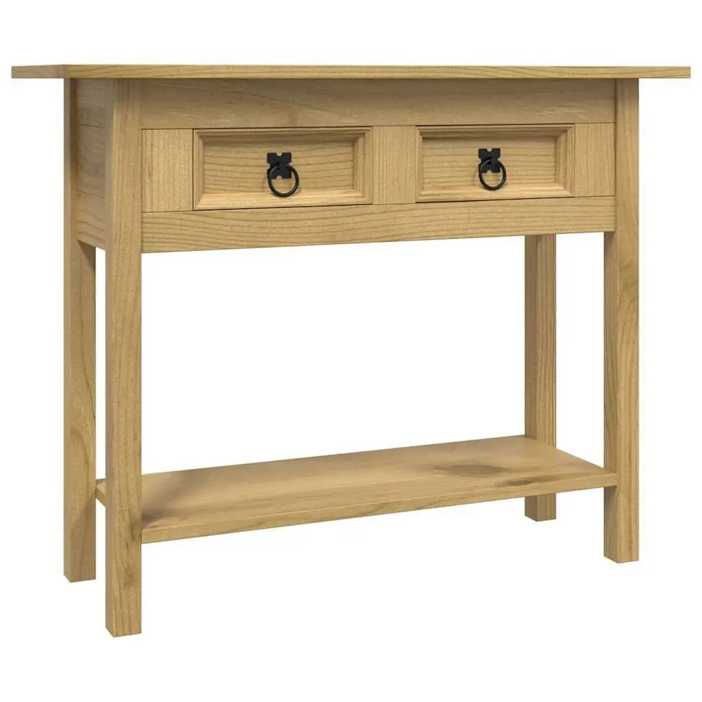 Rustic Mexican Console Table with Storage Drawers