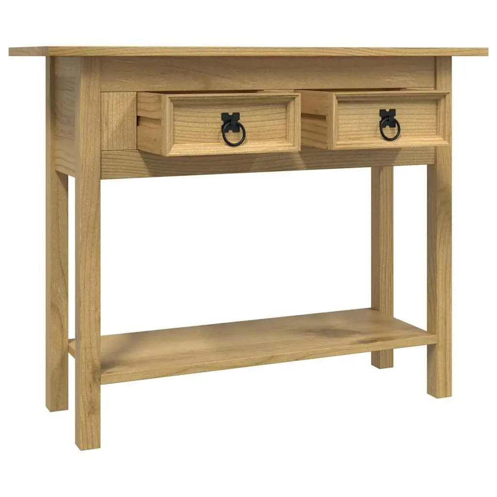 Rustic Mexican Console Table with Storage Drawers