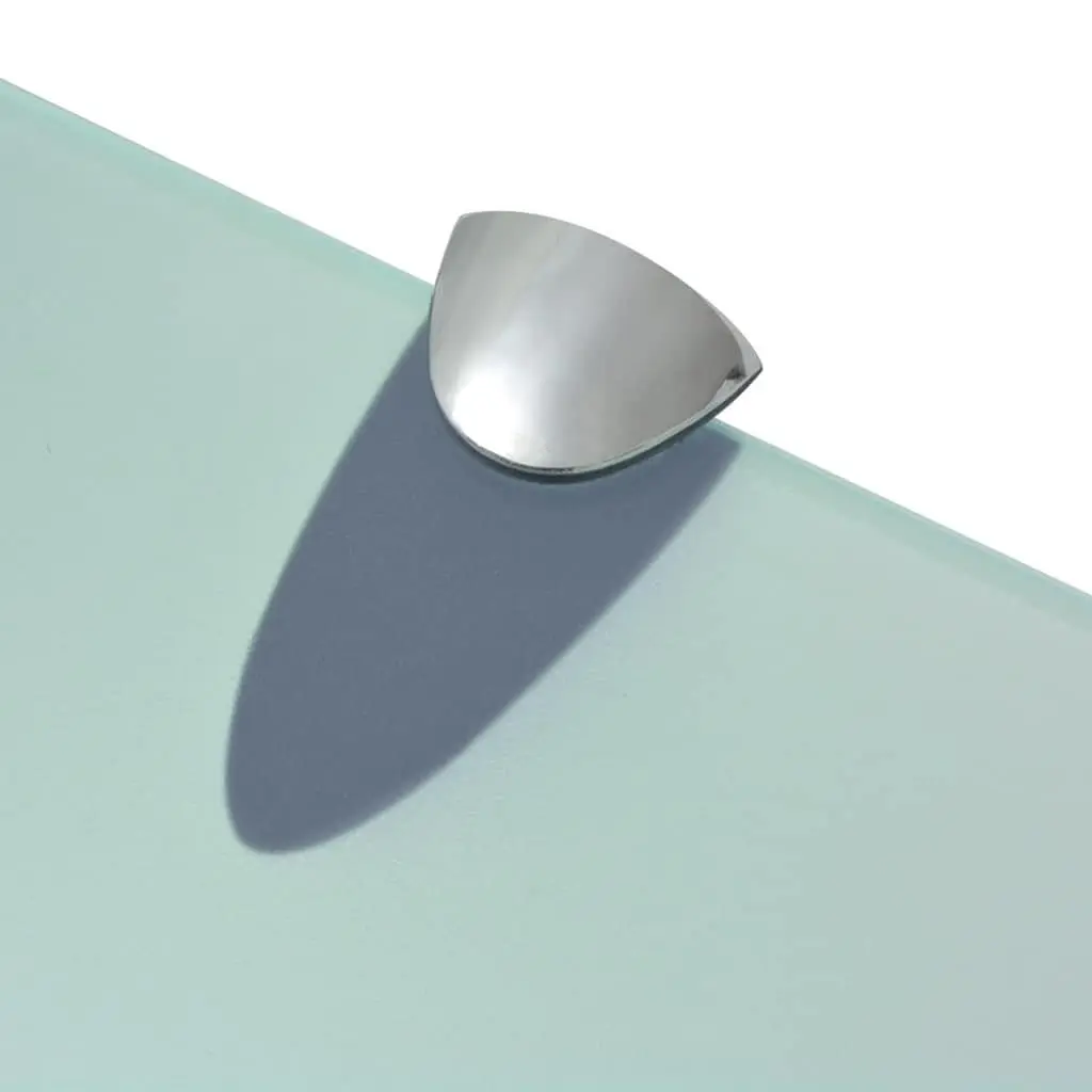 Floating Glass Wall Shelf Transparent 60x10cm Tempered Safety Glass with Zinc Alloy Brackets