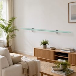 Floating Wall Shelf with Glass for Modern Spaces