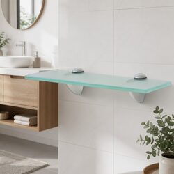 Floating Glass Wall Shelf 30x20 cm for Modern Spaces