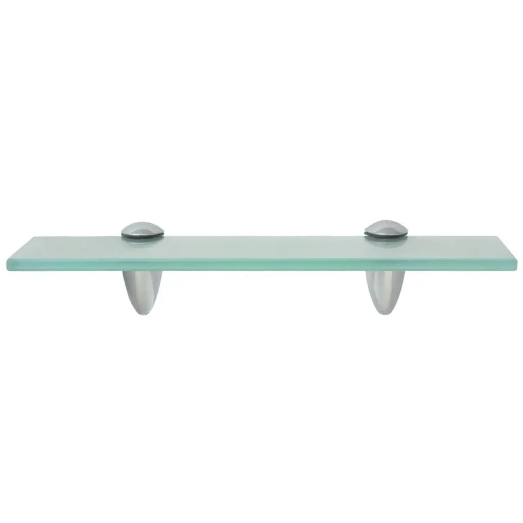 Floating Wall Shelf Transparent 30x20 cm Tempered Safety Glass Modern Display Bracket