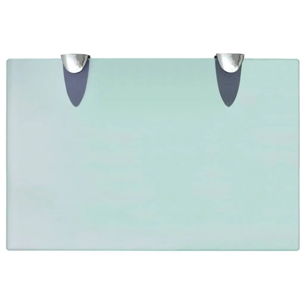 Floating Wall Shelf Transparent 30x20 cm Tempered Safety Glass Modern Display Bracket