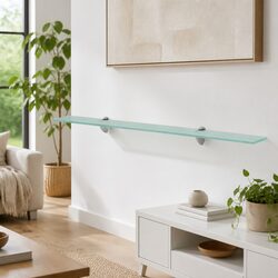 Transparent Floating Wall Shelf 100x20 cm for Display