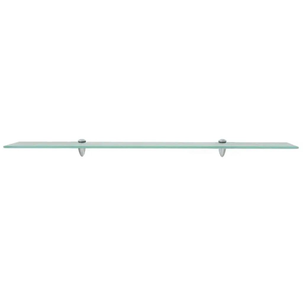 Floating Wall Shelf Transparent 100x20 cm Tempered Glass for Bathroom Bedroom Display