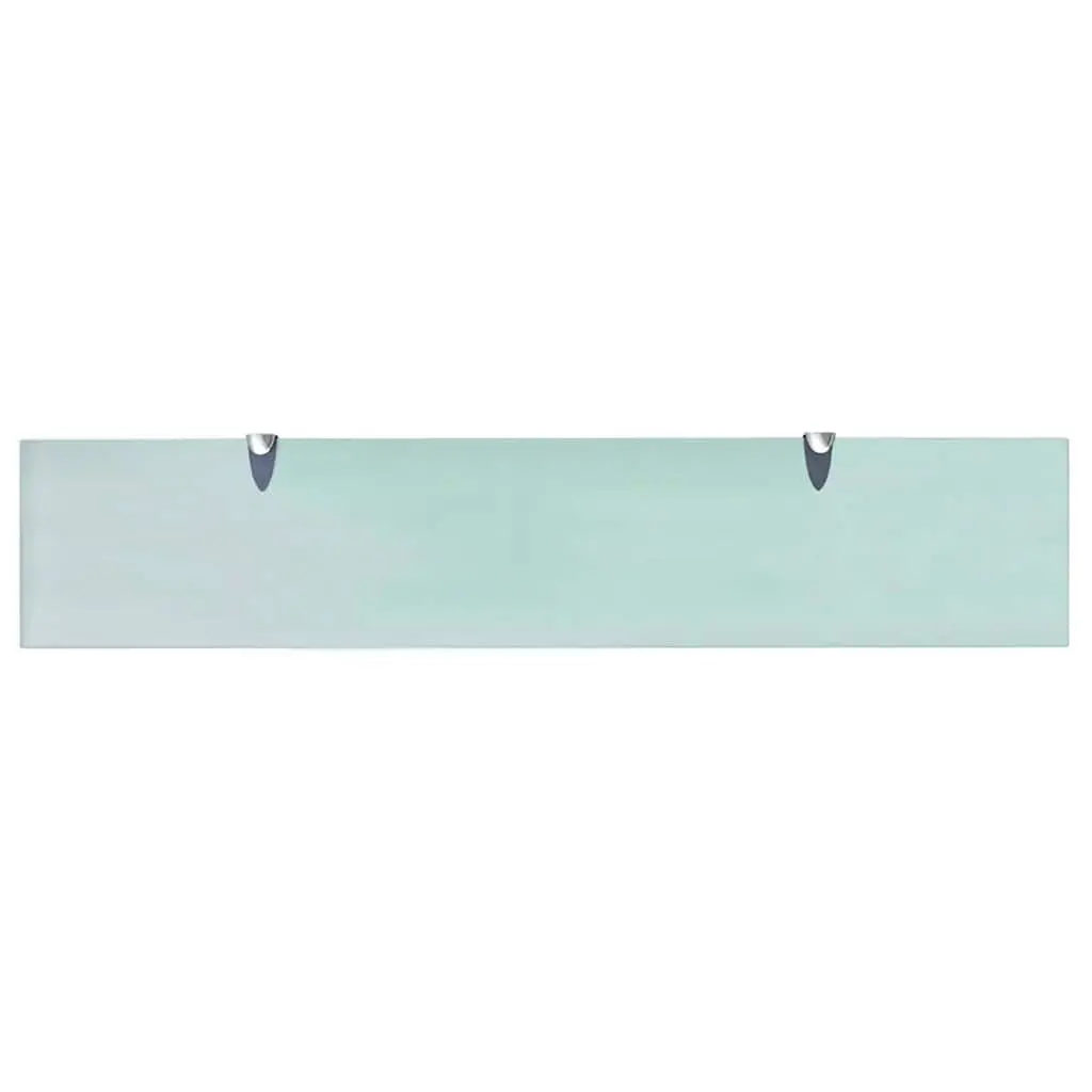 Floating Wall Shelf Transparent 100x20 cm Tempered Glass for Bathroom Bedroom Display