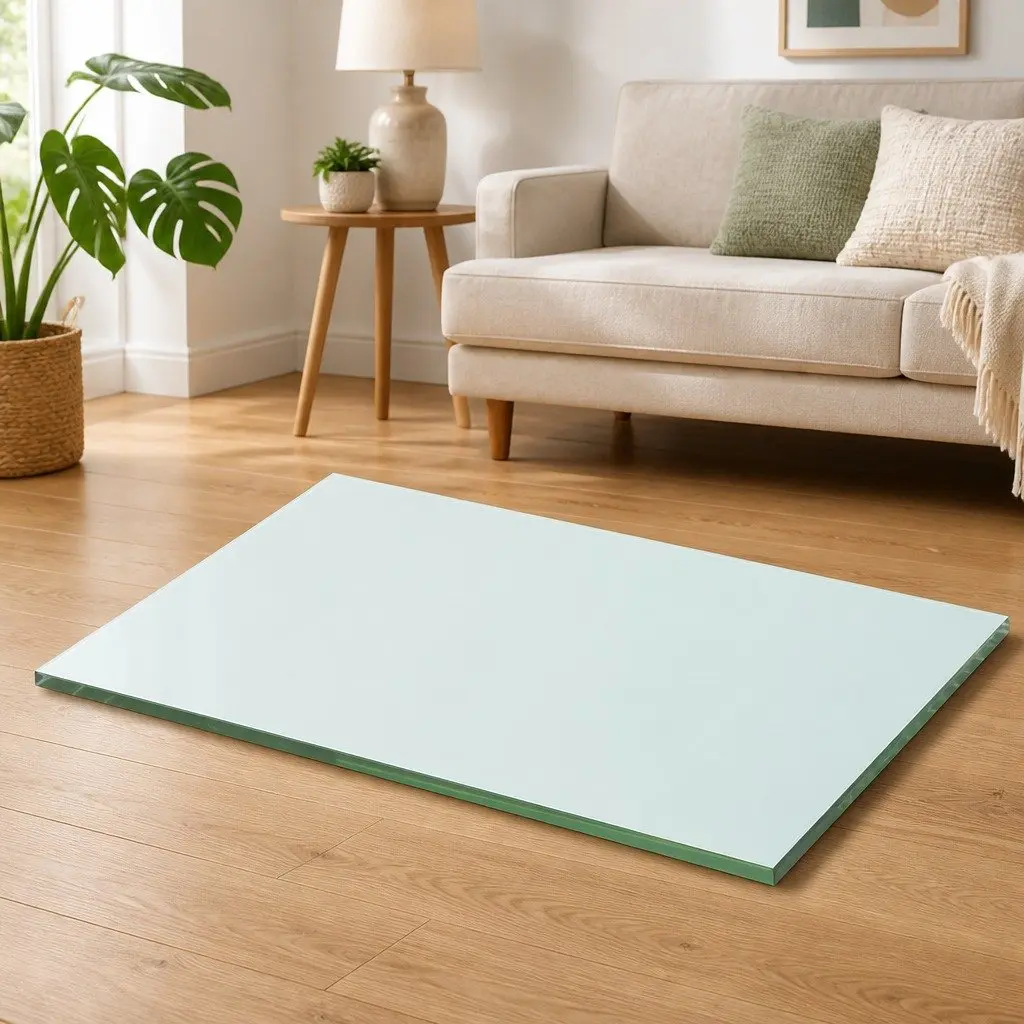 Clear Tempered Glass Shelf Panel 20x30cm Display Ledge for Home and Retail