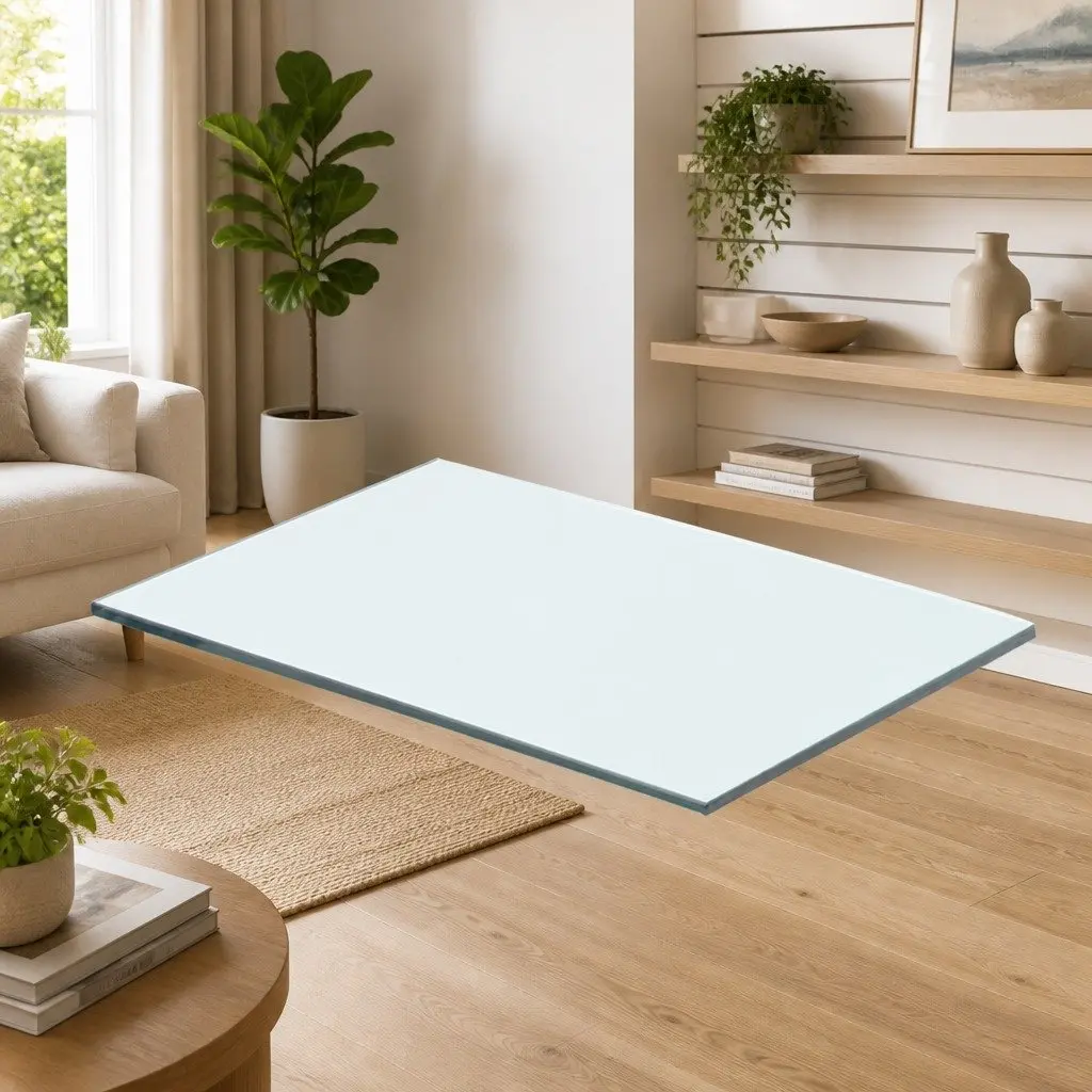 Glass Shelf Panel Clear 40x20 cm Tempered Glass Wall Mount Display Shelving