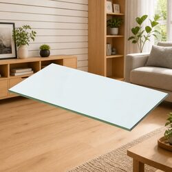 Glass Shelf Panel Clear 50x20 cm Wall Mount Display Shelving Tempered Glass