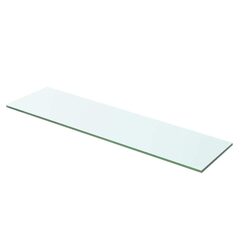 Glass Shelf Panel Clear Transparent 60x12 cm Wall Mount Display Shelving Ledge