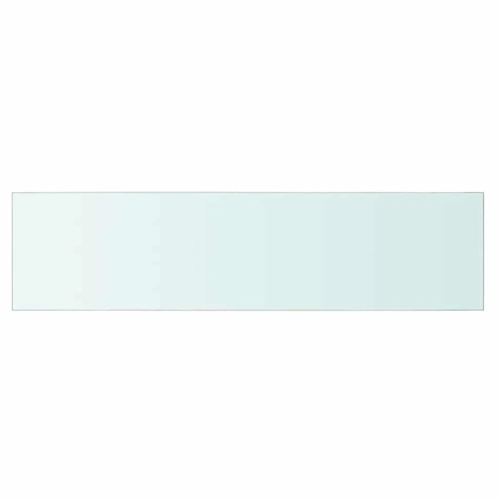 Tempered Glass Shelf Panel Clear Transparent 80x20cm Slatwall Display Storage