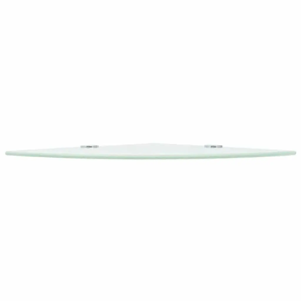 Corner Wall Shelf White 25x25cm Tempered Safety Glass