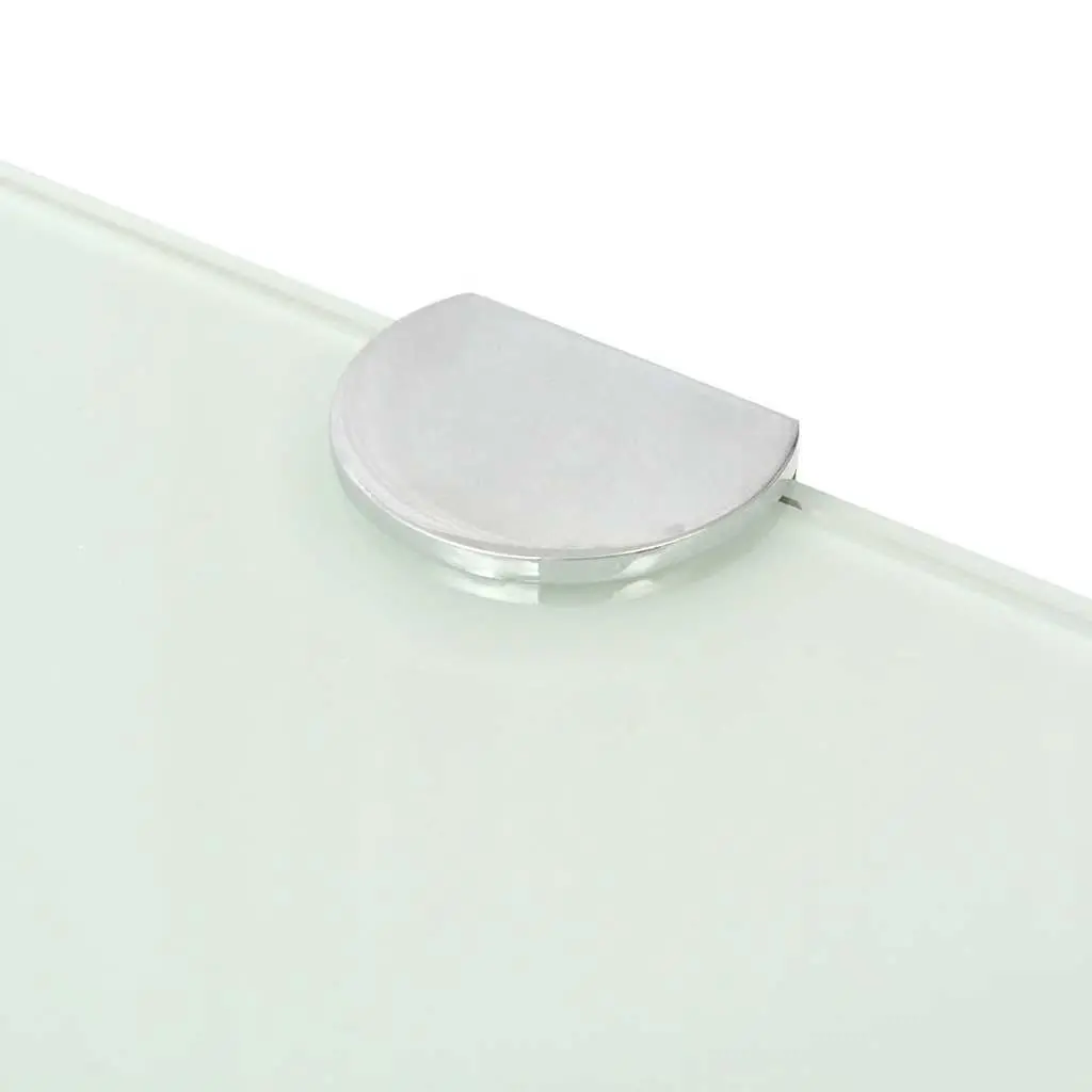 Corner Wall Shelf White 25x25cm Tempered Safety Glass