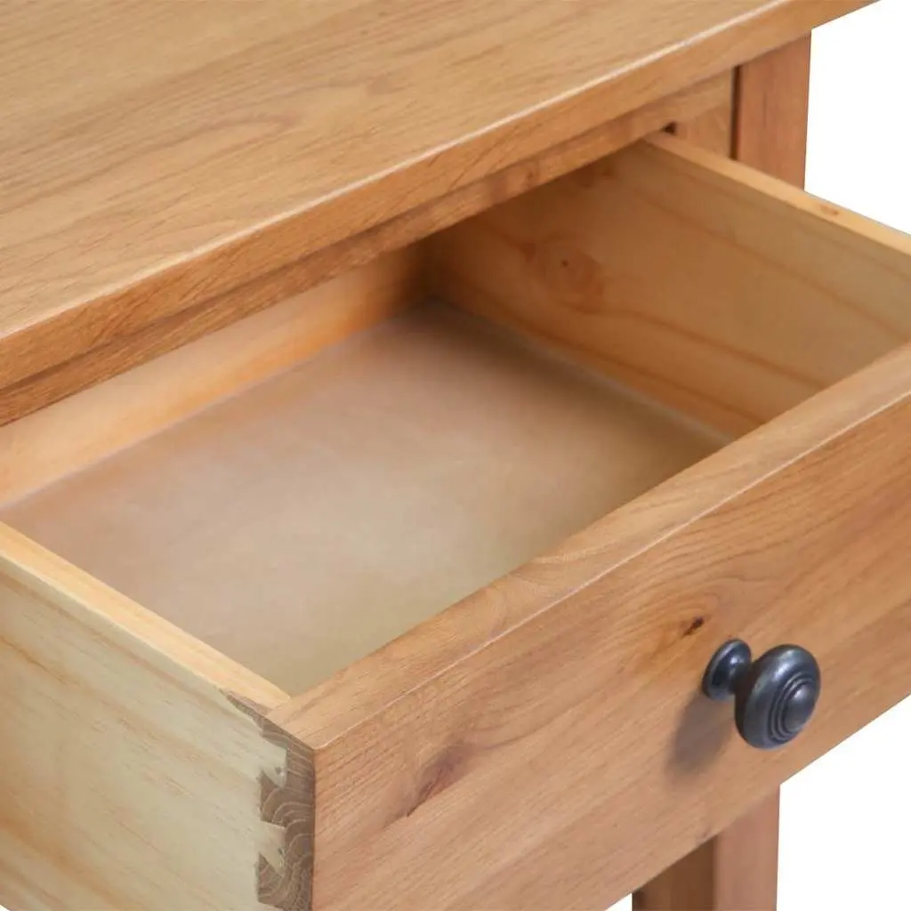 Brown Solid Oak Console Table for Hallway or Entryway