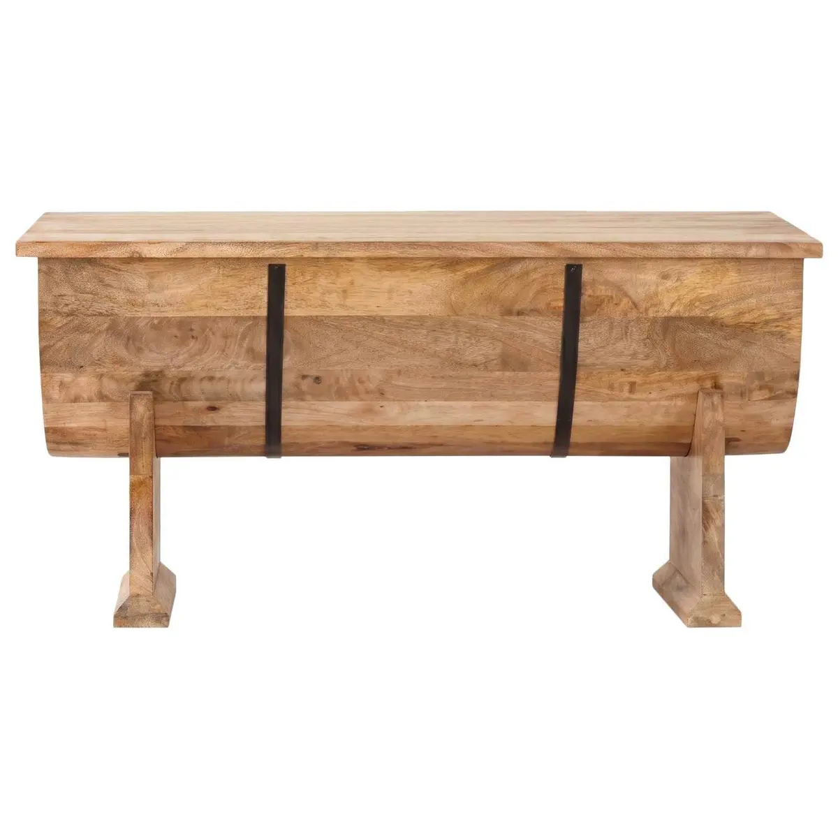 Handmade Solid Mango Wood Coffee Table in Vintage Brown