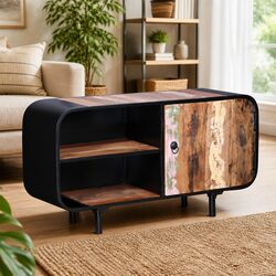 Vintage Brown Reclaimed Wood TV Cabinet 90x30x48 cm