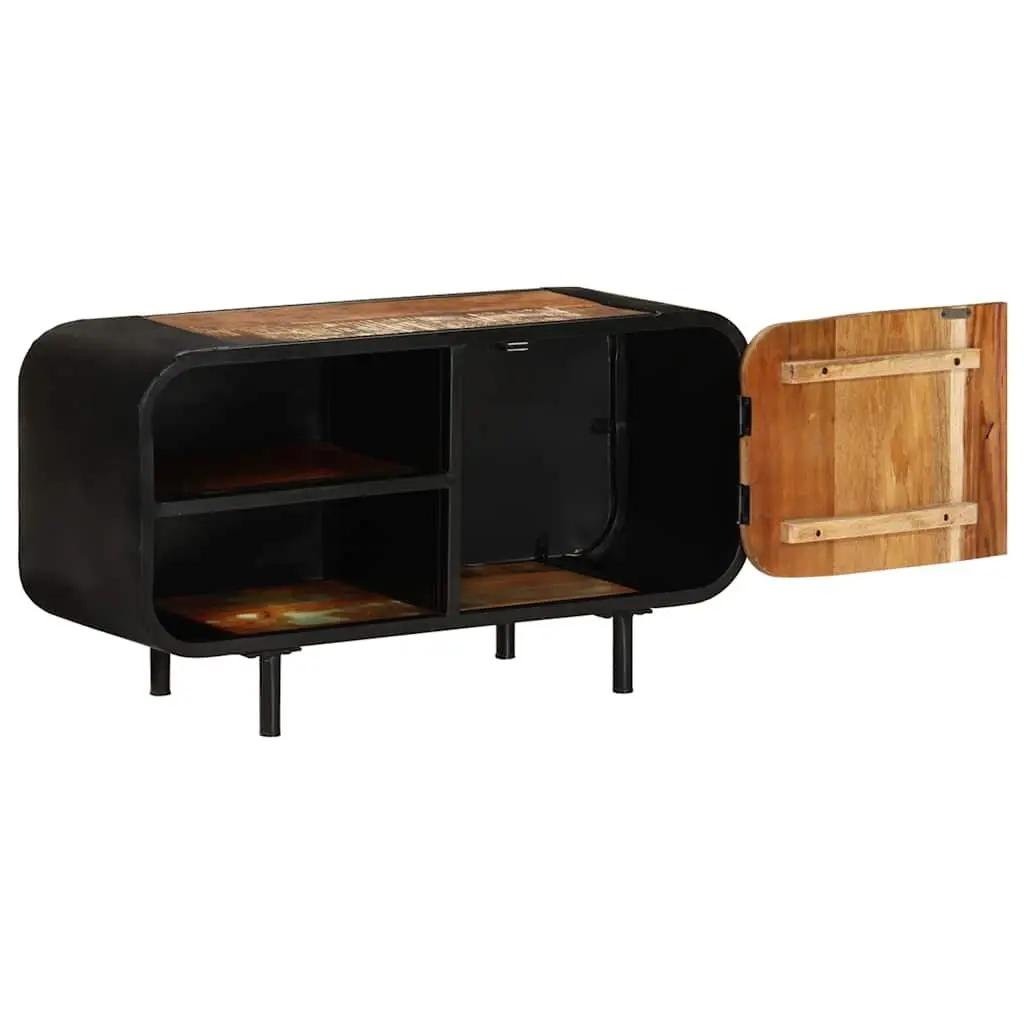 Reclaimed Wood TV Cabinet Industrial Style 90x30x48cm Iron and Reclaimed Wood