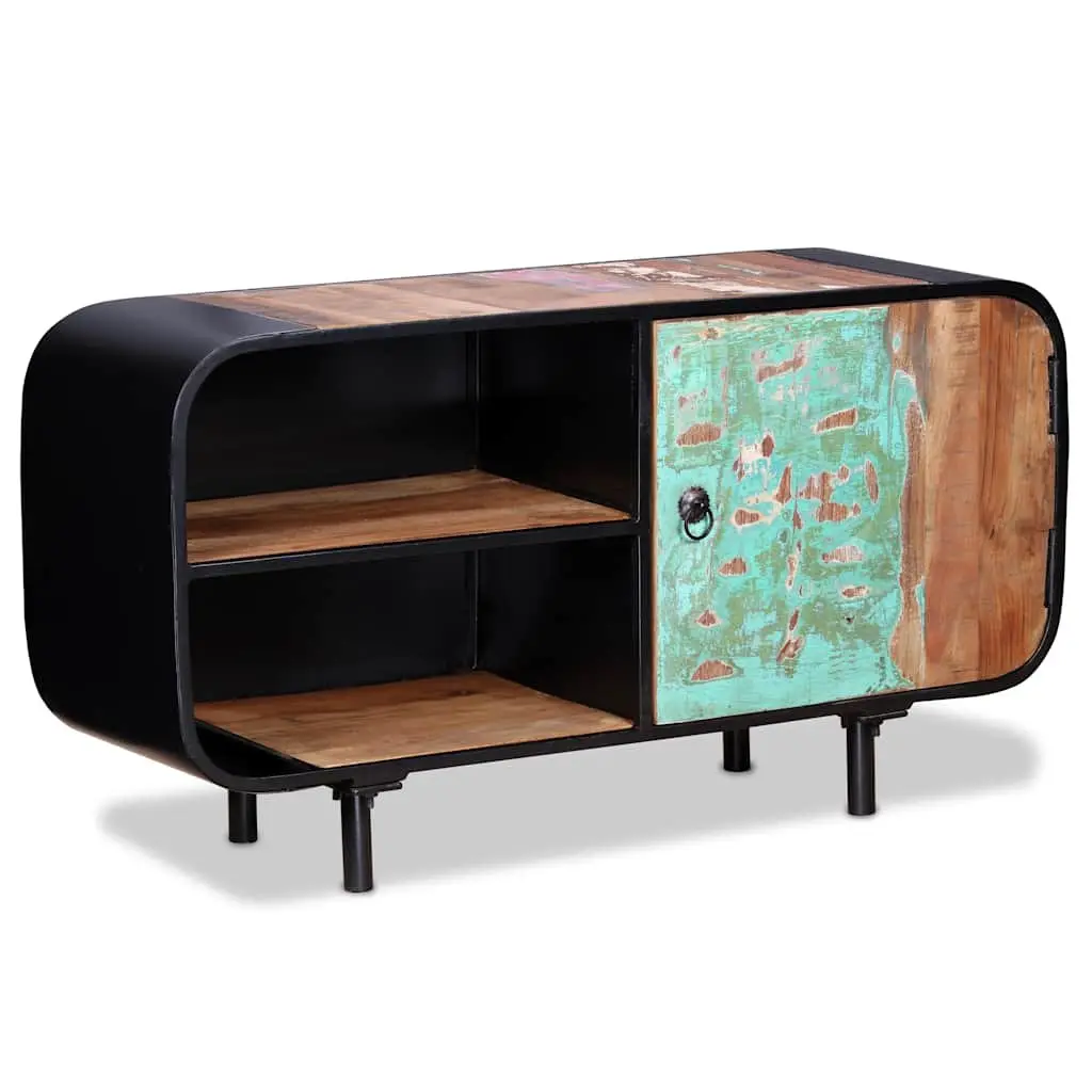 Reclaimed Wood TV Cabinet Industrial Style 90x30x48cm Iron and Reclaimed Wood