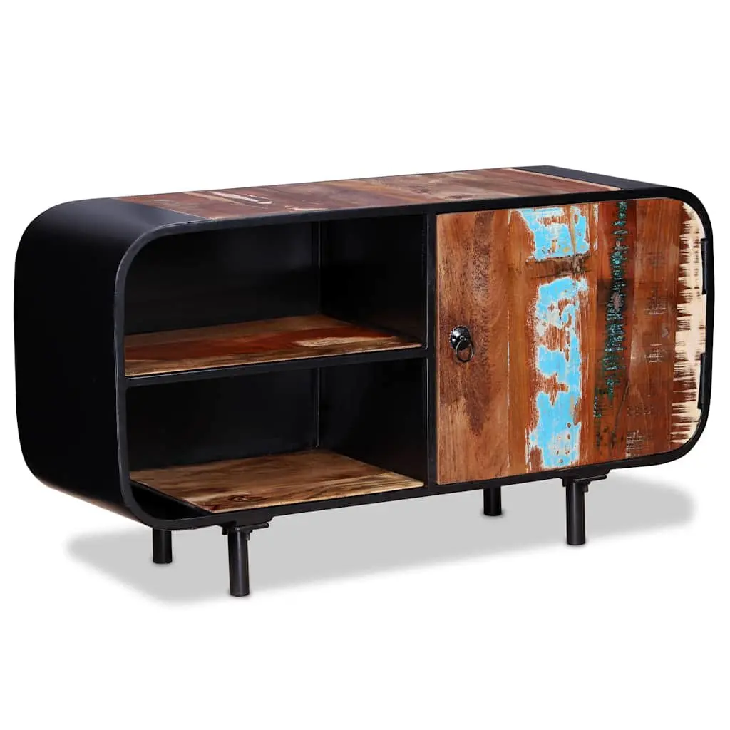 Reclaimed Wood TV Cabinet Industrial Style 90x30x48cm Iron and Reclaimed Wood