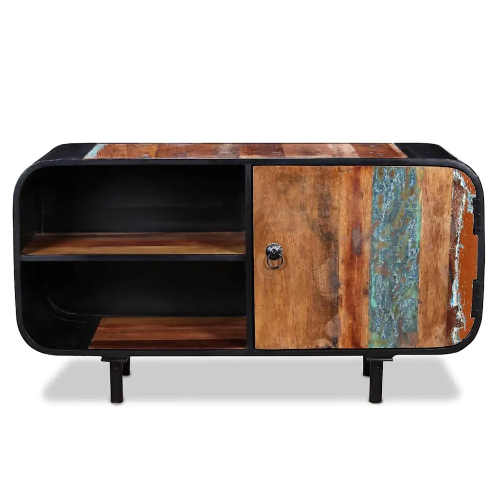 Reclaimed Wood TV Cabinet Industrial Style 90x30x48cm Iron and Reclaimed Wood