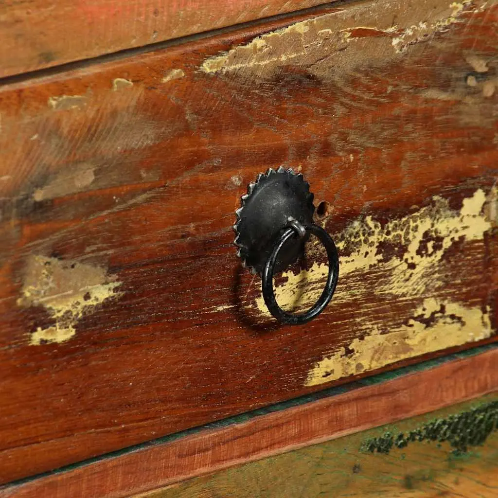 Sideboard Antique Style Solid Reclaimed Wood 120x35x76cm Buffet Cabinet 3 Drawers Storage