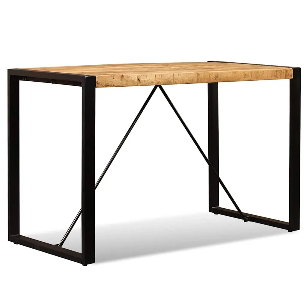 Mango Wood Dining Table with Steel Legs, 120cm