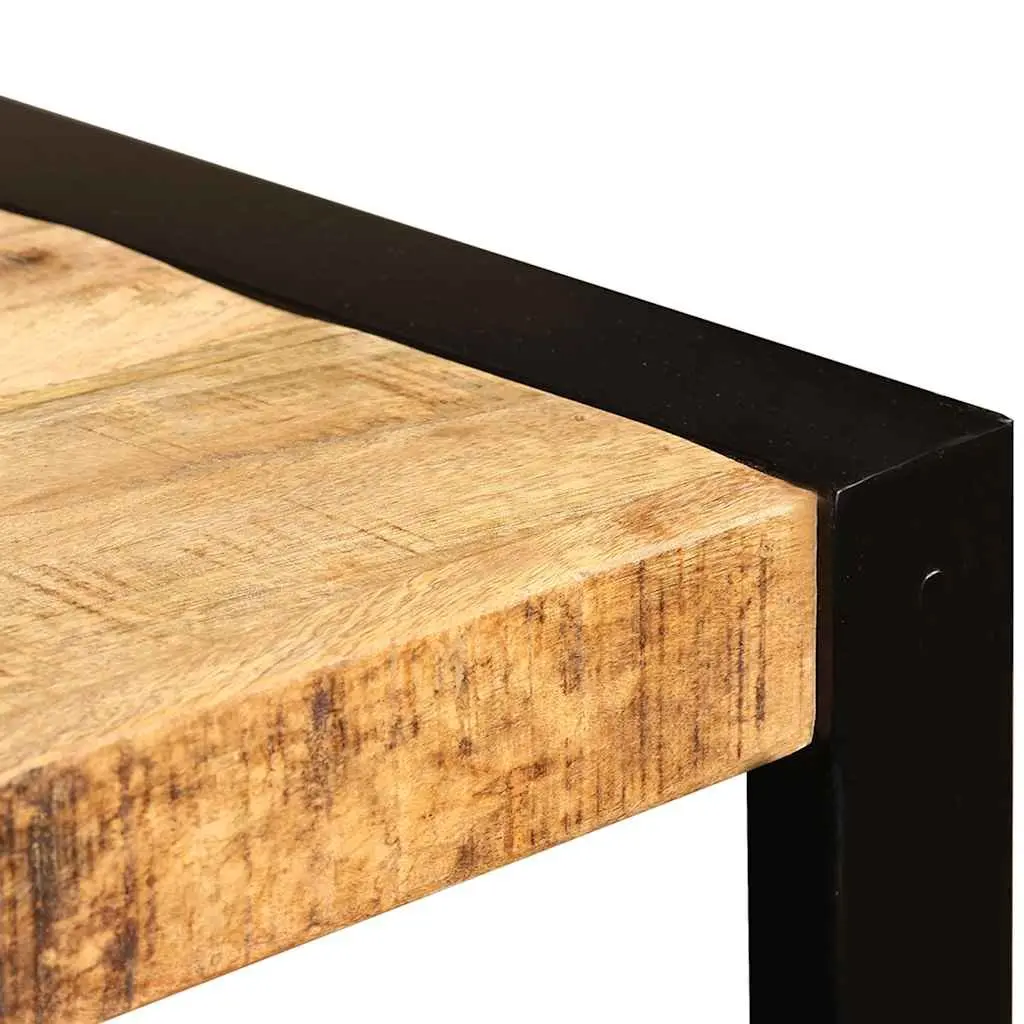 Mango Wood Dining Table with Steel Legs, 120cm