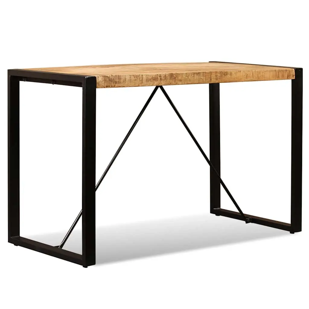 Mango Wood Dining Table with Steel Legs, 120cm
