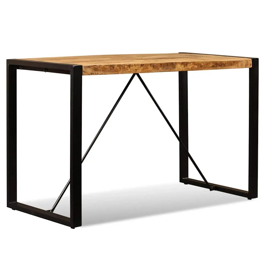 Mango Wood Dining Table with Steel Legs, 120cm