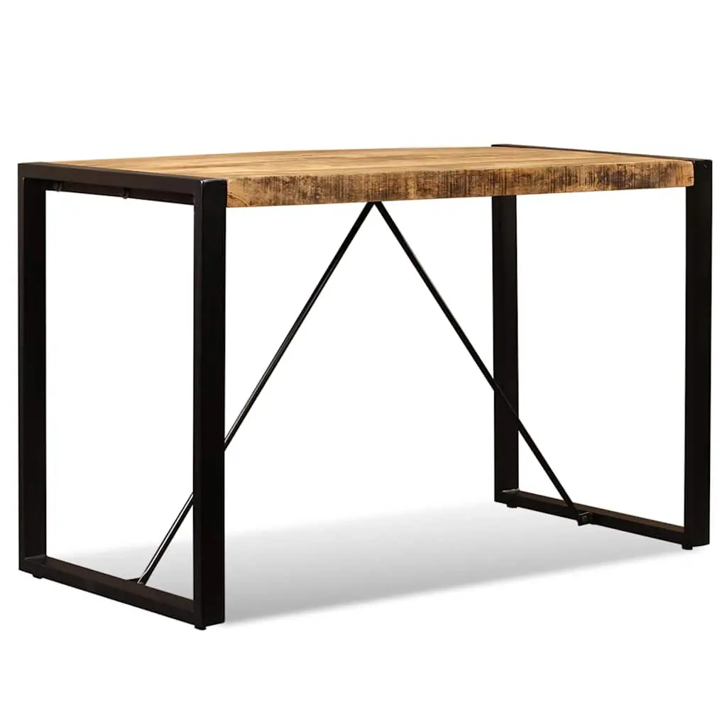 Mango Wood Dining Table with Steel Legs, 120cm