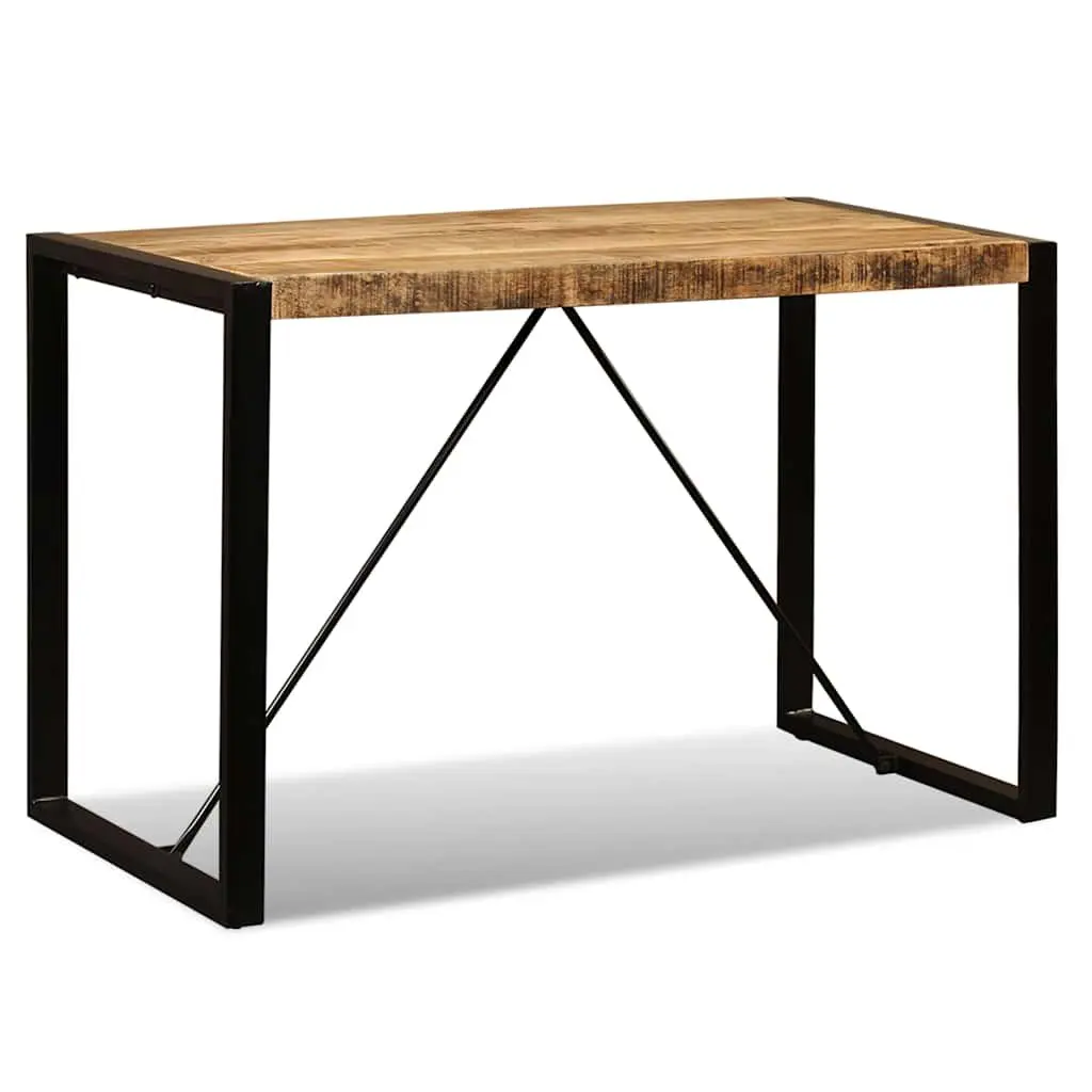 Mango Wood Dining Table with Steel Legs, 120cm