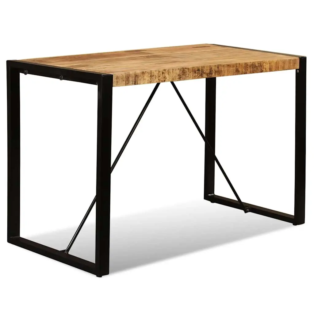 Mango Wood Dining Table with Steel Legs, 120cm