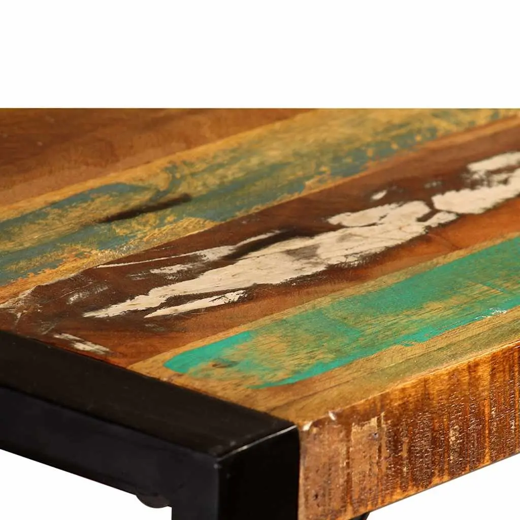 Reclaimed Wood Dining Table with Industrial Steel Legs 120cm