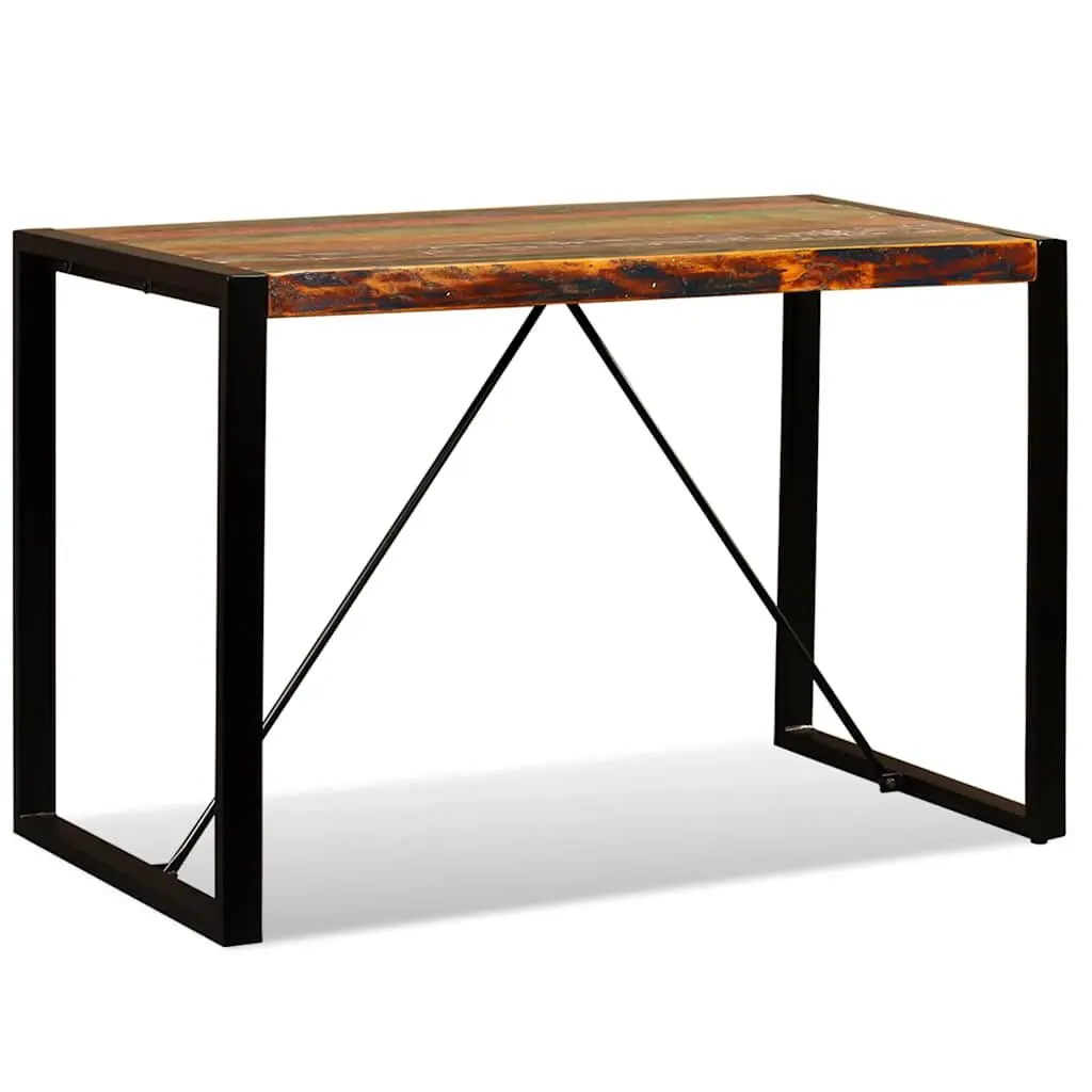 Reclaimed Wood Dining Table with Industrial Steel Legs 120cm