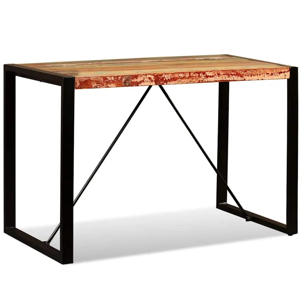 Reclaimed Wood Dining Table with Industrial Steel Legs 120cm