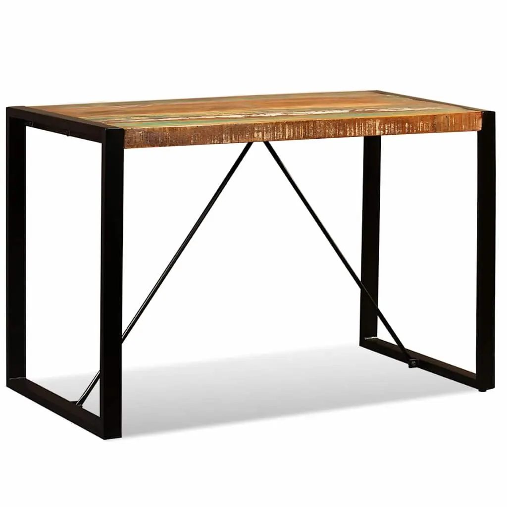 Reclaimed Wood Dining Table with Industrial Steel Legs 120cm