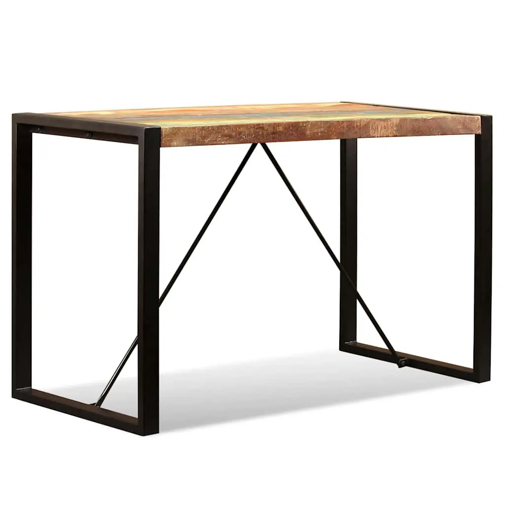 Reclaimed Wood Dining Table with Industrial Steel Legs 120cm