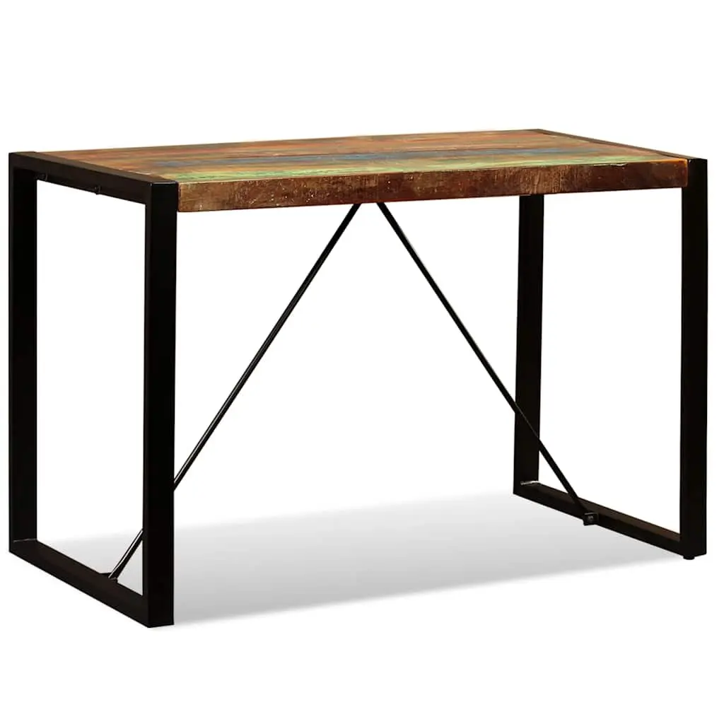 Reclaimed Wood Dining Table with Industrial Steel Legs 120cm