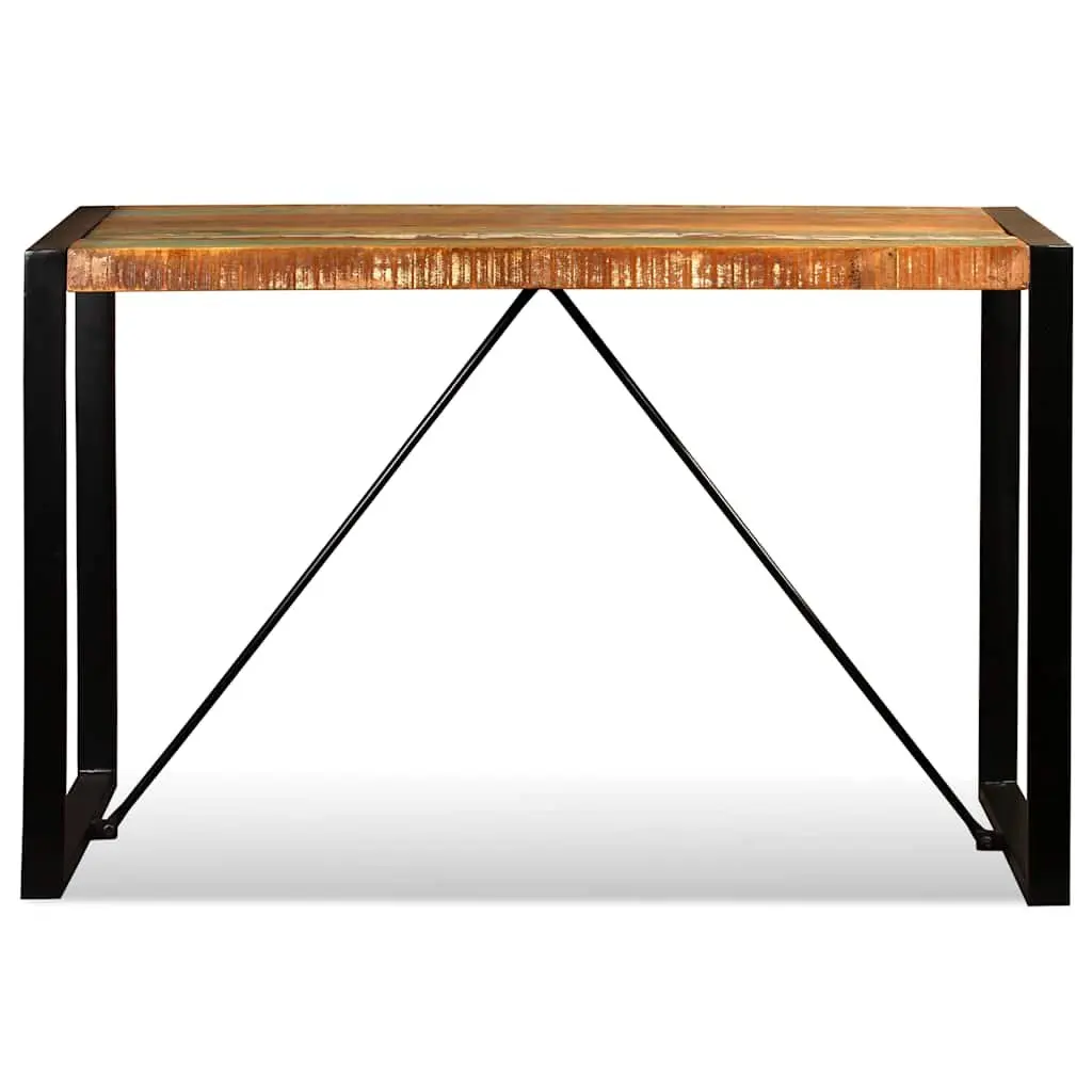 Reclaimed Wood Dining Table with Industrial Steel Legs 120cm