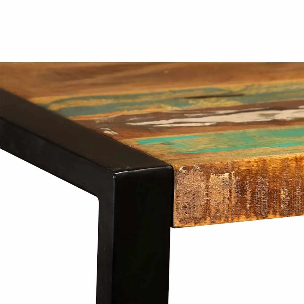 Reclaimed Wood Dining Table with Industrial Steel Legs 120cm
