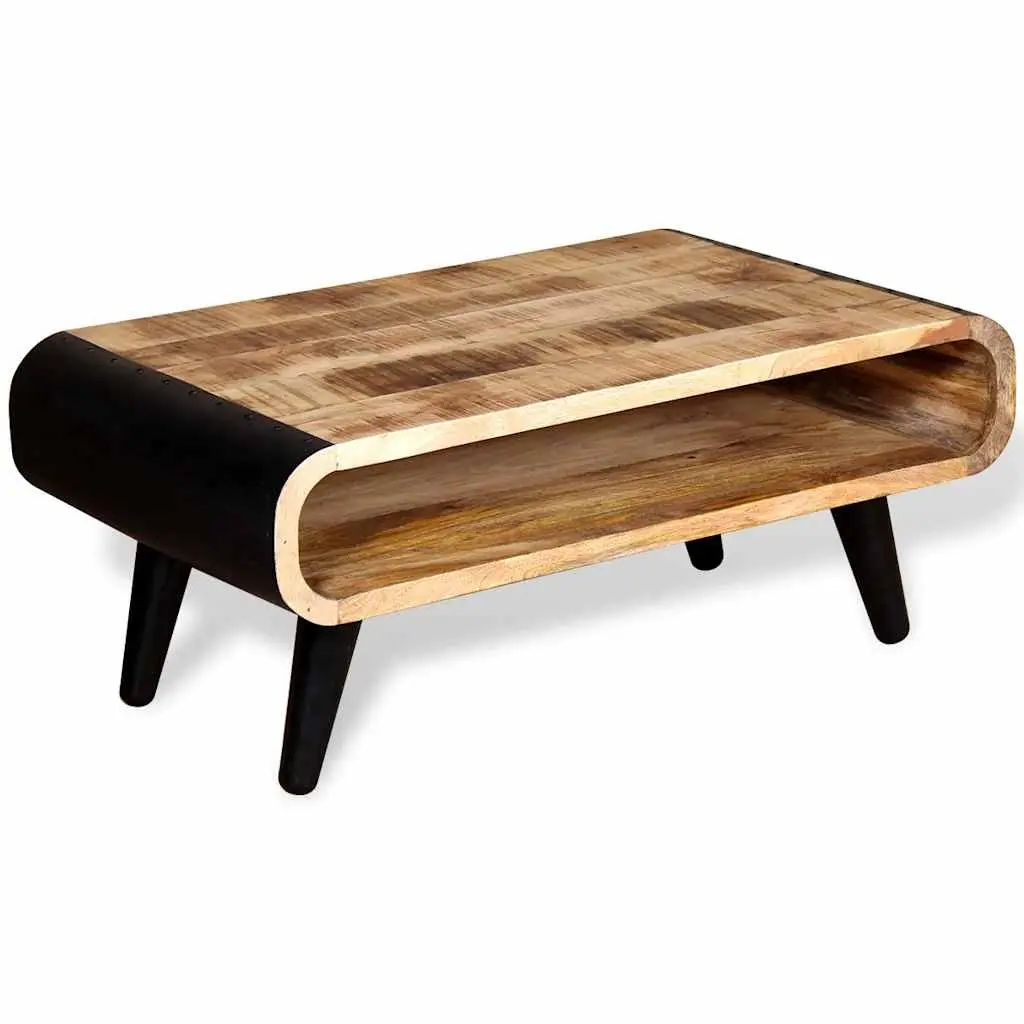 Coffee Table Industrial Vintage Style 90 x 55 x 39 cm Rough Mango Wood