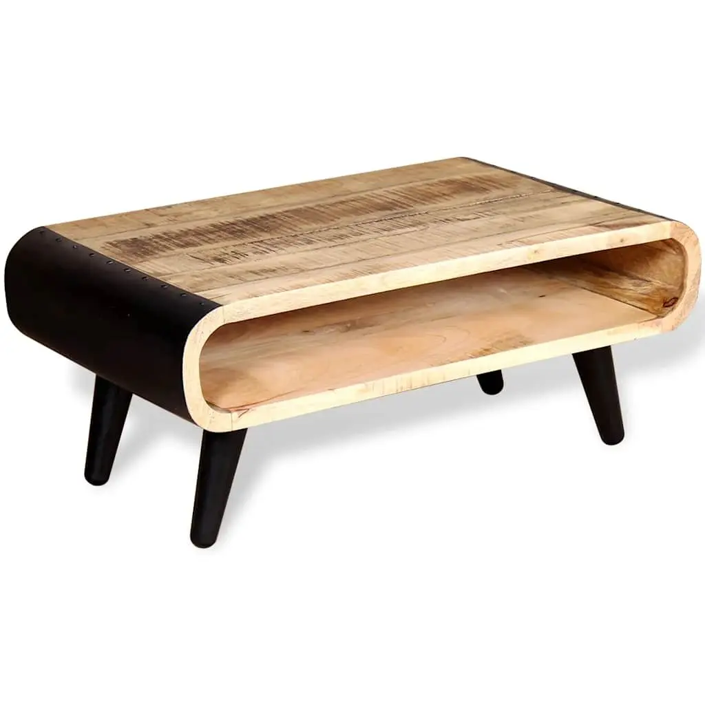 Coffee Table Industrial Vintage Style 90 x 55 x 39 cm Rough Mango Wood