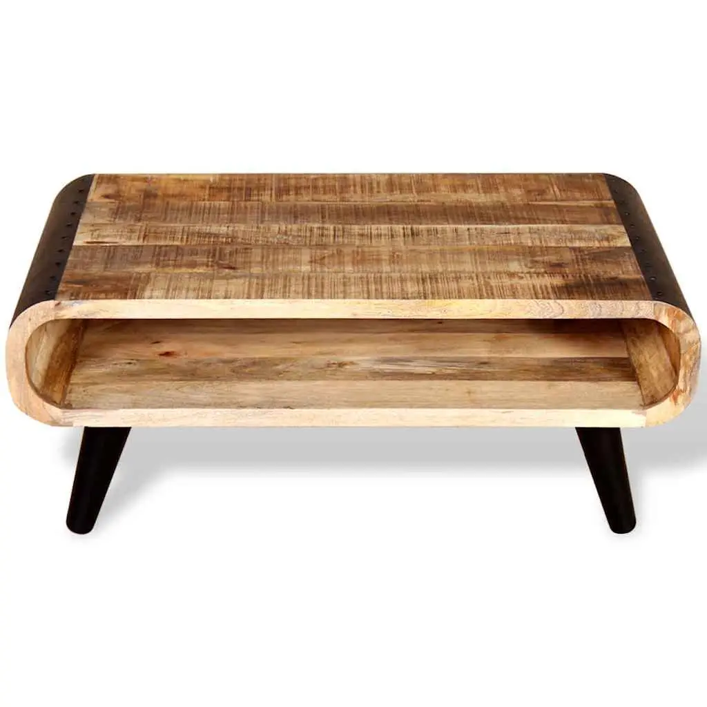 Coffee Table Industrial Vintage Style 90 x 55 x 39 cm Rough Mango Wood